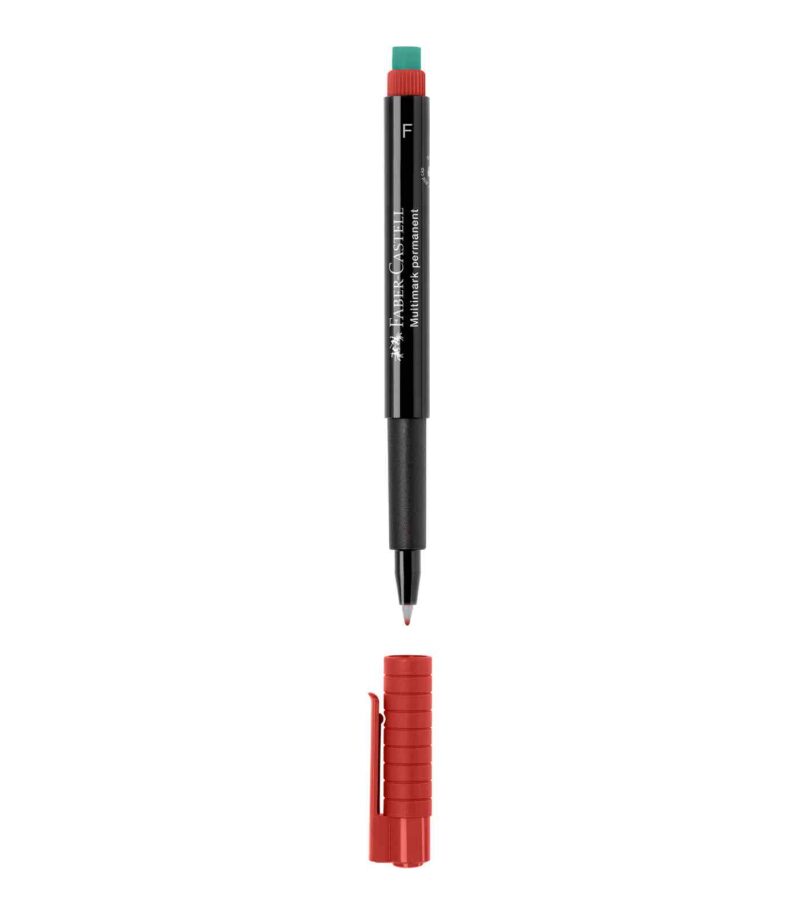 Multimark-Permanent-Marker-Faber-Castell-Art&Colour-Red F Open