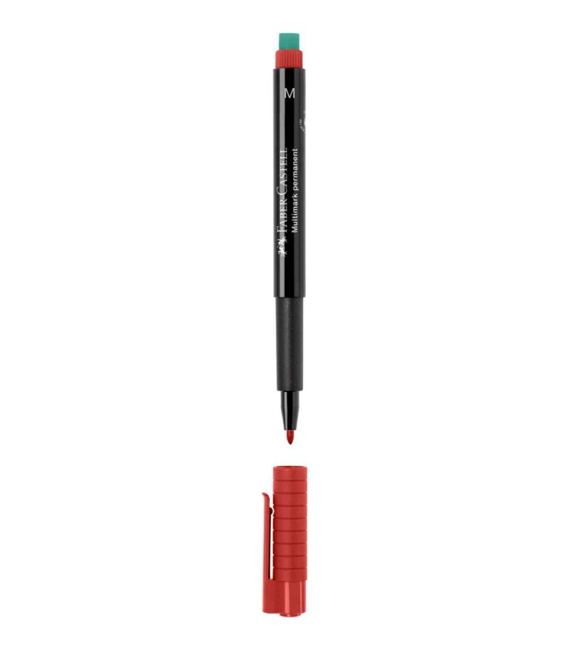 Multimark-Permanent-Marker-Faber-Castell-Art&Colour-Red M Open