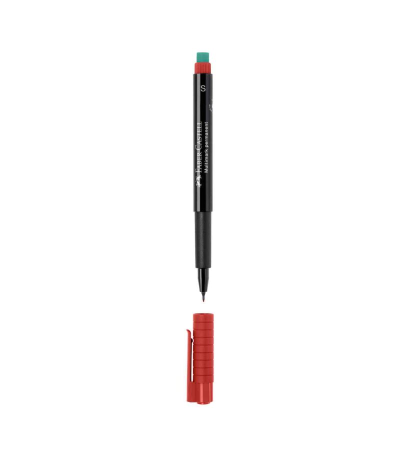 Multimark-Permanent-Marker-Faber-Castell-Art&Colour-Red S Open