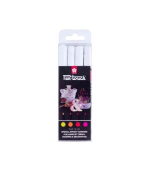 POXPMKAF4-Set-4-Markers-Fluorescent-PenTouch-Sakura-Set-Art&Colour