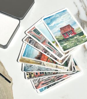 Metal Box-230gsm-Watercolour Postcards-Hahnemuhle-Art&Colour-Painted