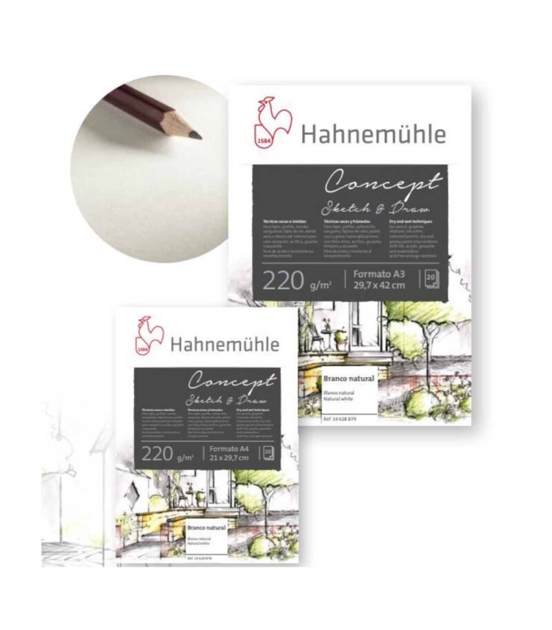 Painting Paper Pad-Sketch & Draw-Concept-Hahnemuhle-Art&Colour-A4-A3