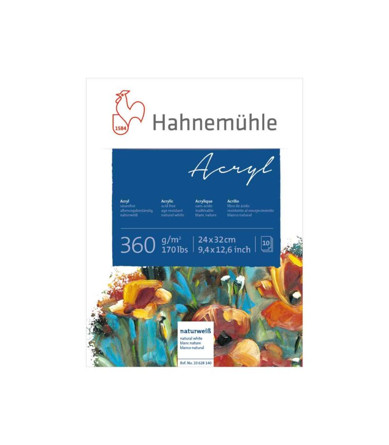 Paper Pad-360gsm-AcrylicBlock-Hahnemuhle-Art&Colour-24x32cm