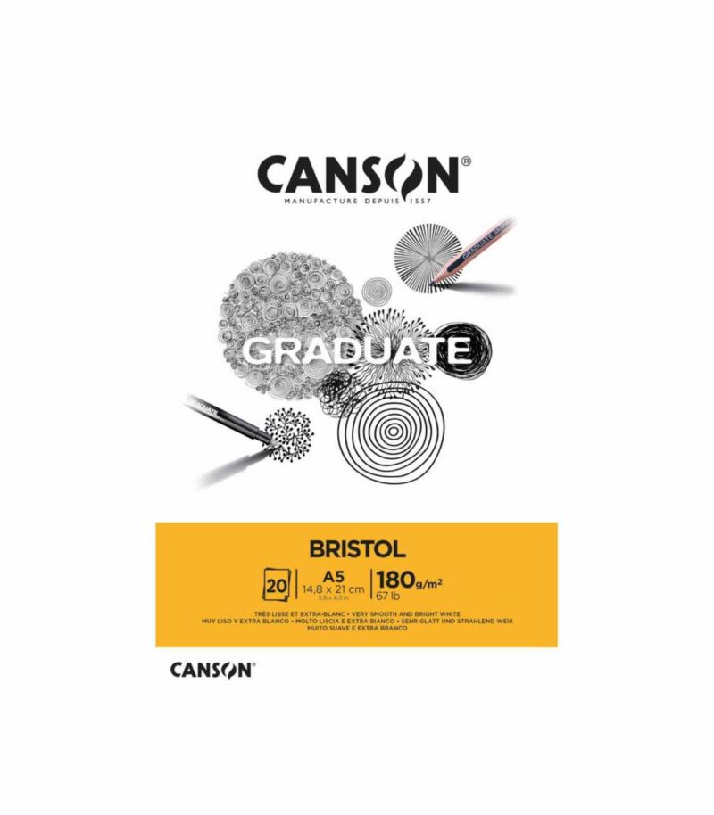 Paper Pad-Bristol Paper-Graduate-Canson-Art&Colour-A5
