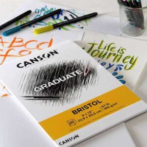 Paper Pad-Bristol Paper-Graduate-Canson-Art&Colour-In Use