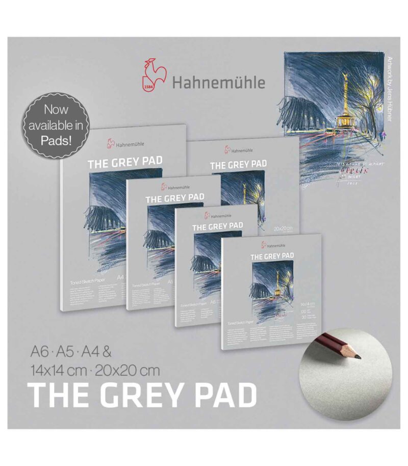 Toned-Sketch-Paper-The-Grey-Pad-120gsm-Hahnemuhle-Art&Colour-All