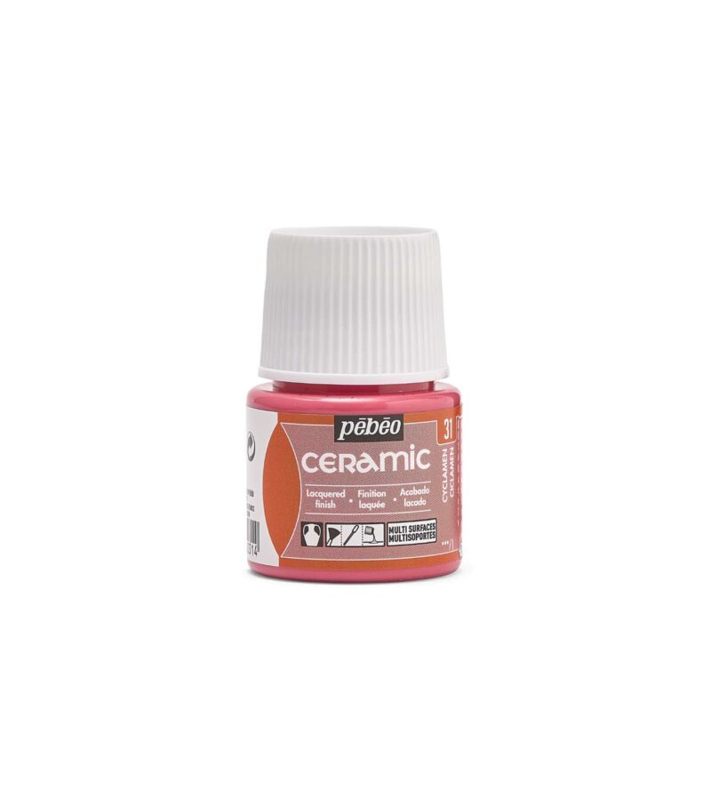 031-Cyclamen-45ml-Ceramic Decorative Paint-Pébéo-Art&Colour-1 031-Cyclamen-45ml-Ceramic Decorative Paint-Pébéo-Art&Colour-1