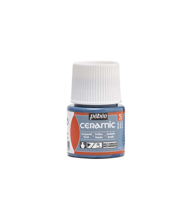035-Blue-45ml-Ceramic Decorative Paint-Pébéo-Art&Colour-1