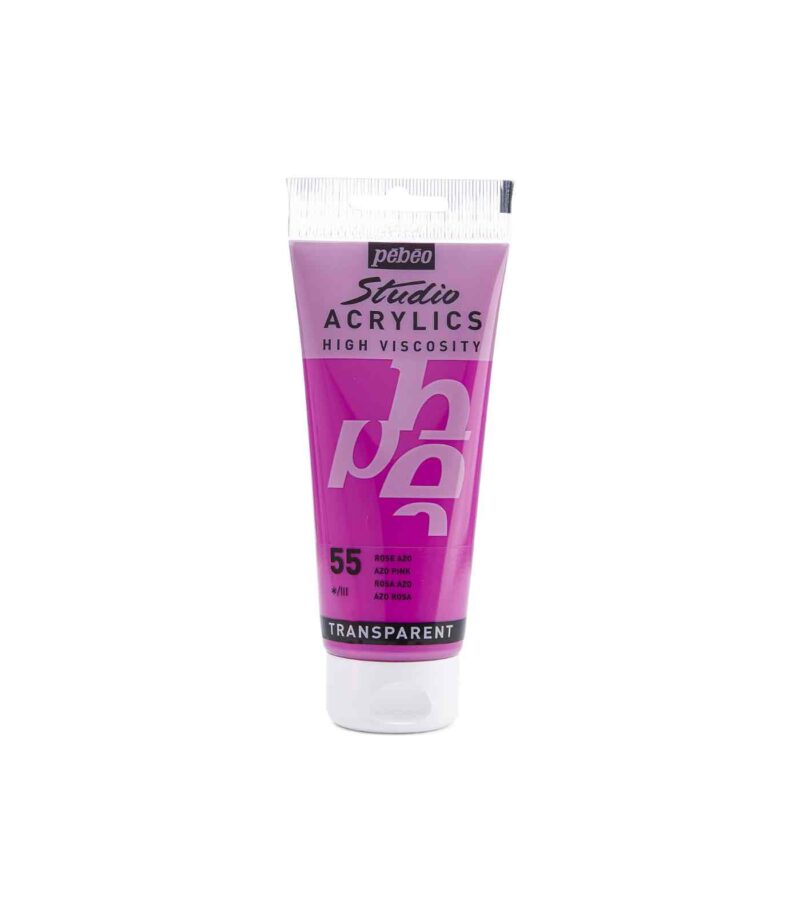 55-Azo Pink-Tube 100ml-Studio Fine Acrylics-Pébéo-Art&Colour-1