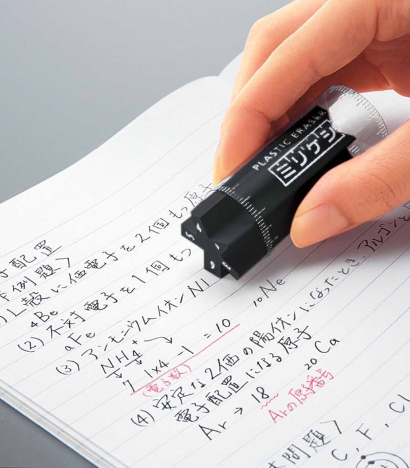 White-Eraser-MILLIKESHI-Kokuyo-Art&Colour-In use