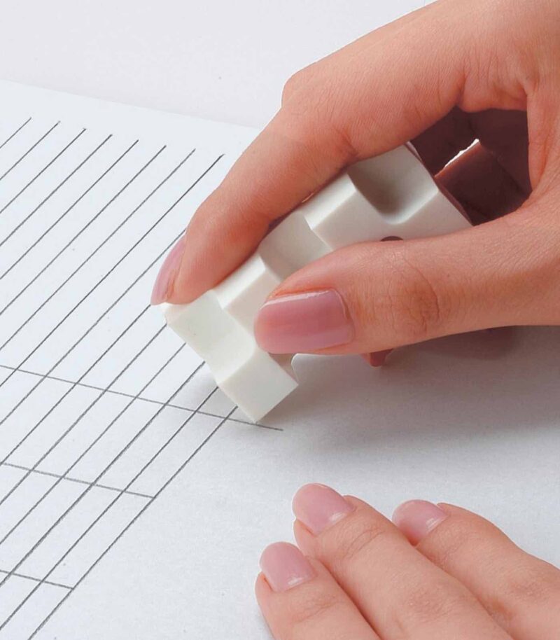 White Plastic Eraser-Kadokeshi-Kokuyo-Art&Colour-Erasing