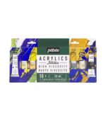 10x20ml-Studio Acrylics Set Tubes with Brush-Studio Acrylics Paint-Pebeo-Art&Colour-Front
