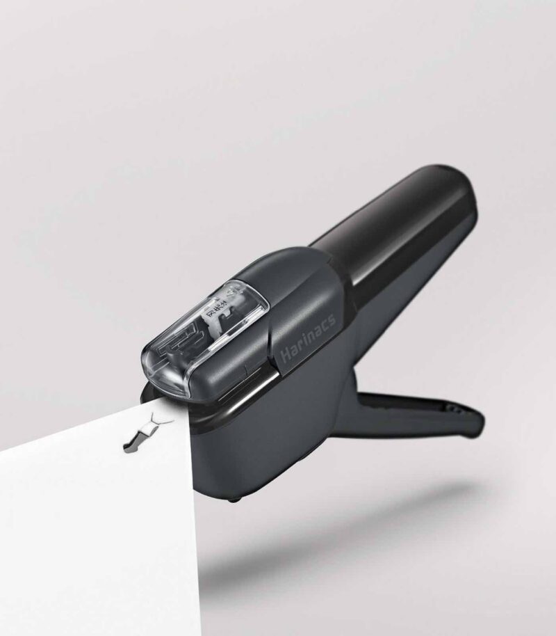 Grey-Needleless Stapler-Harinax-Kokuyo-Art&Colour-StaplerCorner