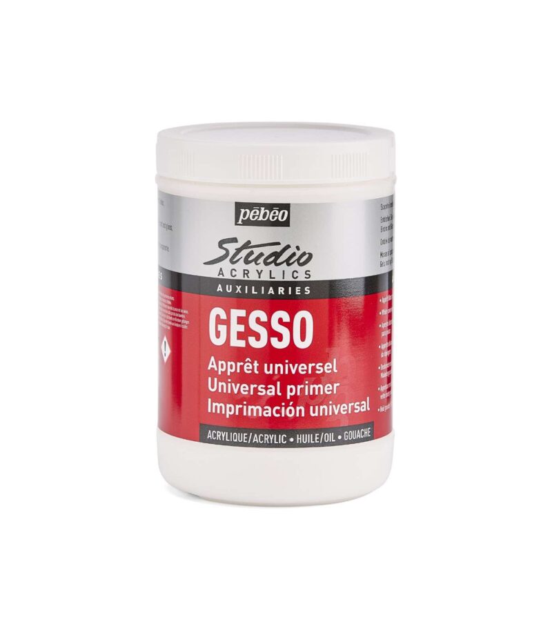 1000ml-White Gesso-Studio Acrylics-Pebeo-Art&Colour