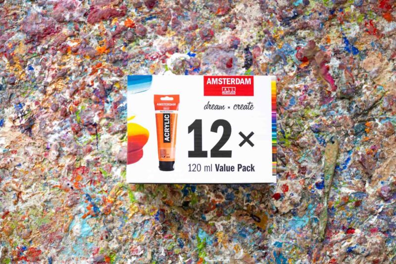 12x120ml Value Pack-Acrylic Paint-Amsterdam Standard Series-Royal Talens-Art&Colour-Top View