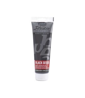 250ml-Black Gesso-Studio Acrylics-Pebeo-Art&Colour