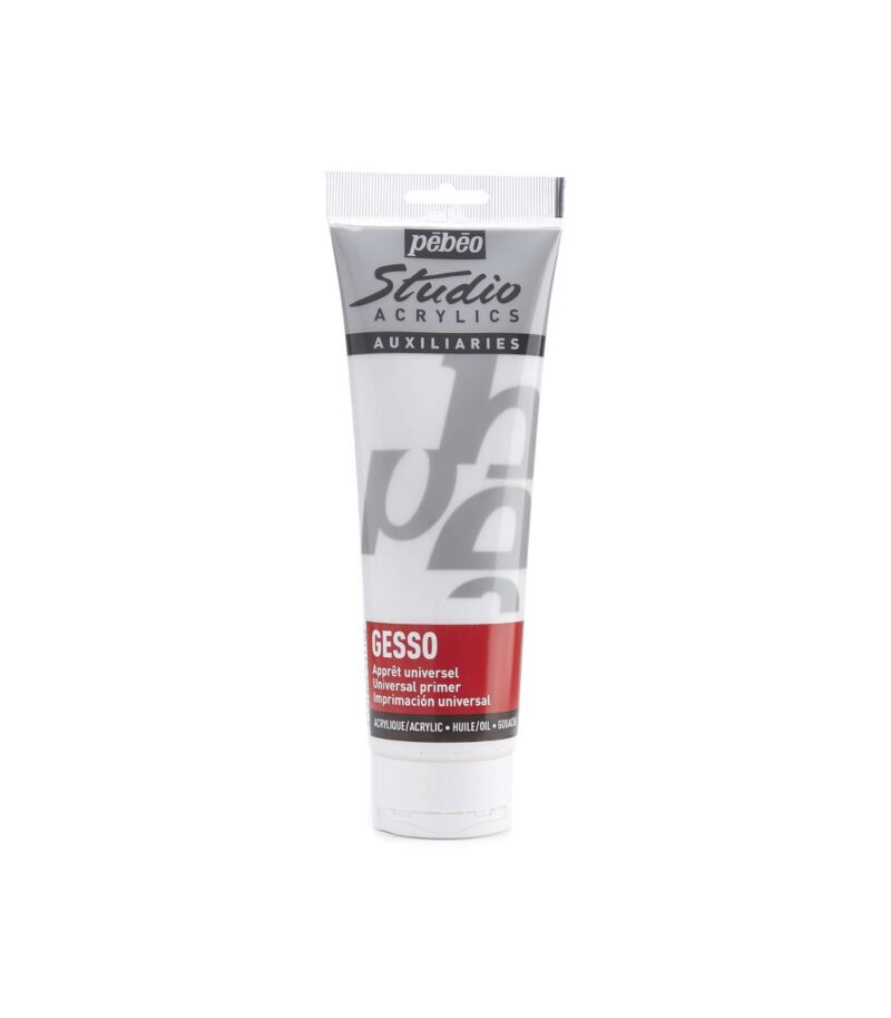 250ml-White Gesso-Studio Acrylics-Pebeo-Art&Colour