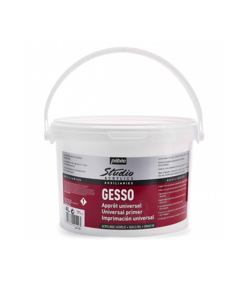 4000ml-White Gesso-Studio Acrylics-Pebeo-Art&Colour
