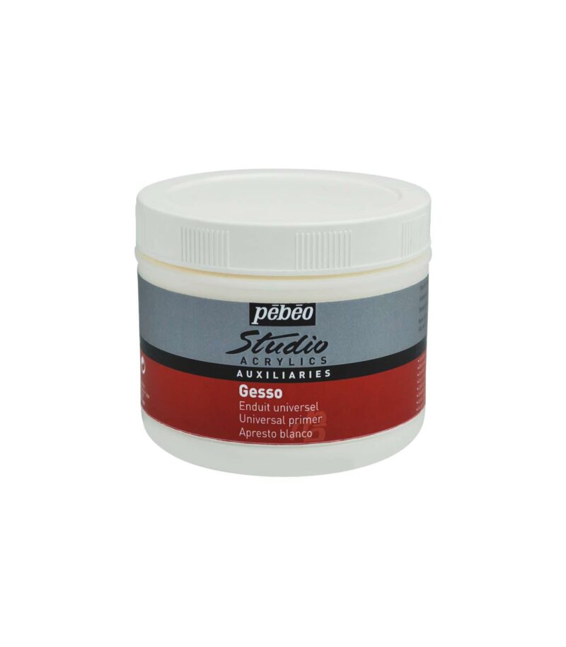 500ml-White Gesso-Studio Acrylics-Pebeo-Art&Colour