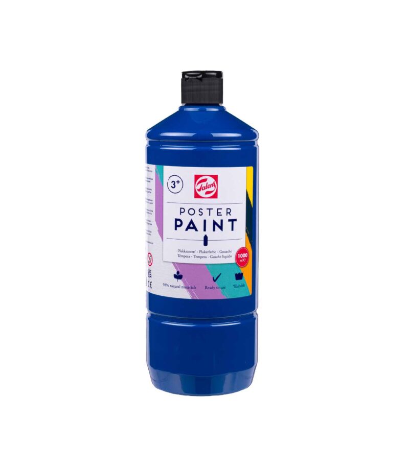 502-Deep Blue-1000ml Poster Paint-Talens-Art&Colour