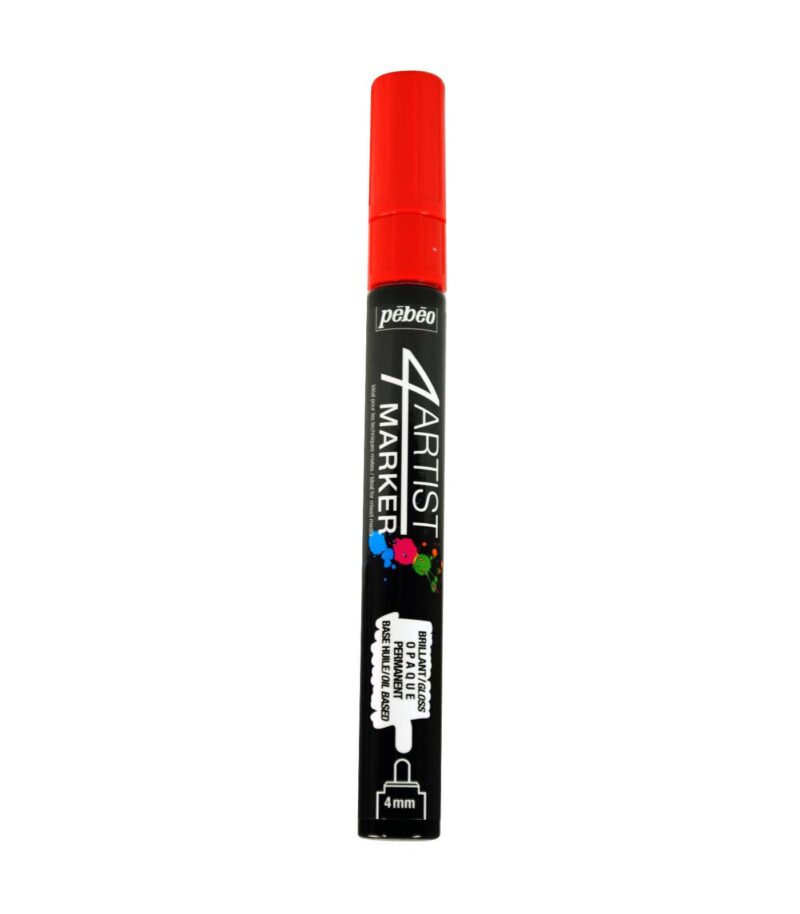 580107-4 mm Round-Red-4Artist Marker Oil-Pebeo-Art&Colour8-1