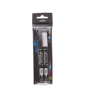 White-Black-Set 2 Markers-4Artist Oil Markers-Pebeo-Art&Colour
