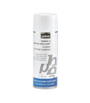 Glossy-400ml Spray Solvent Based Varnish-Artist Acrylics-Pebeo-Art&Colour-Front