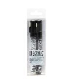 Round Nib 1,2mm-Set 2 Markers Black and White-Acrylic Markers-Pebeo-Art&Colour-Blister
