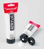 Set Duo Pack 2x120ml Titanium White-Acrylic Paint-Amsterdam Standard Series-Royal Talens-Art&Colour-Open